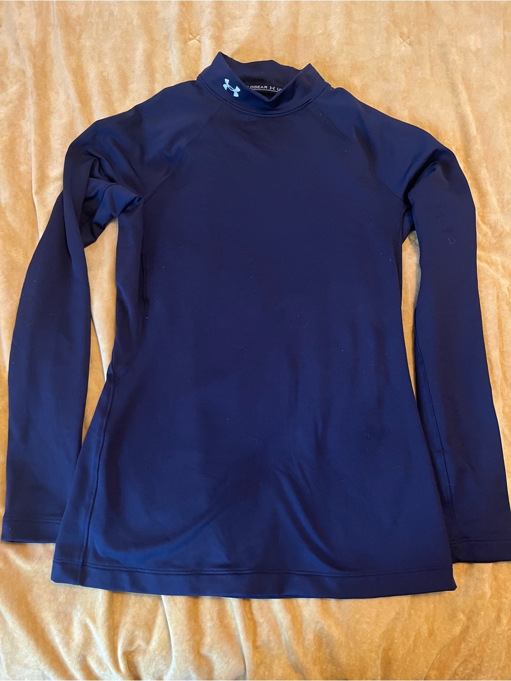 Under Armour Navy Long-Sleeve Mock Neck Performance Top